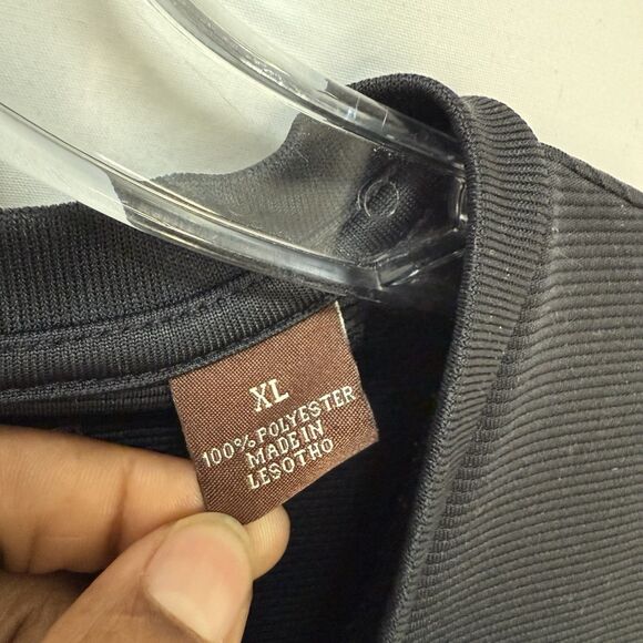 Perry Ellis Men’s Black T Shirt V-Neck Short Sleeve Size XL - Picture 11 of 12